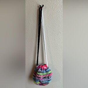 Colorful Crocheted Drawstring Bag ⭐️